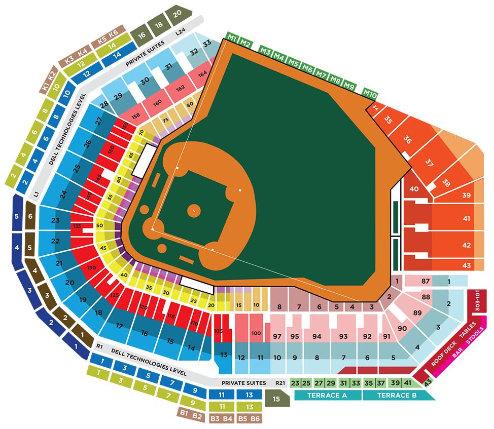 Fenway park map Map of Fenway park (United States of America)