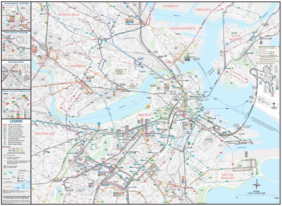 MBTA bus map