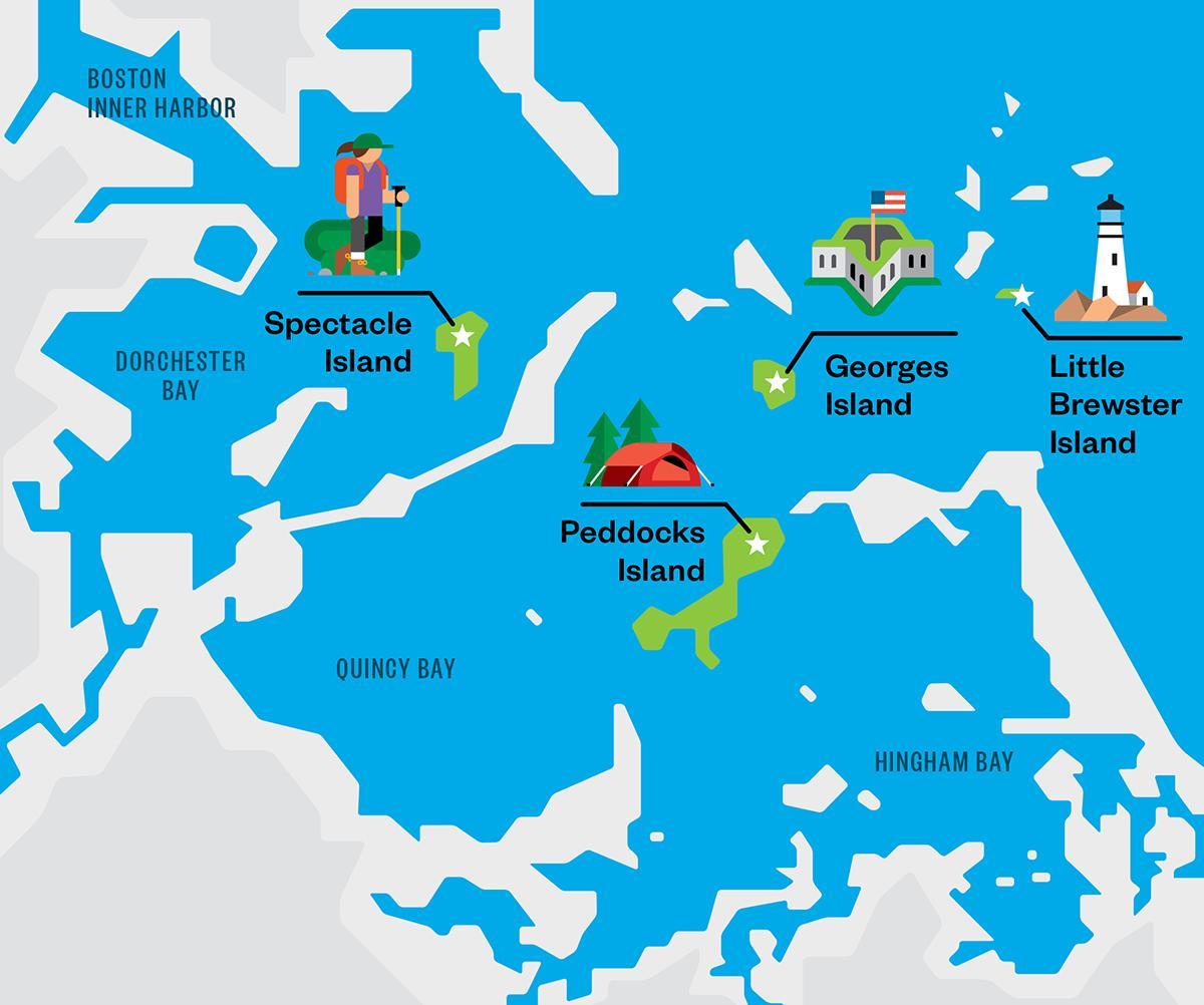 map of Boston harbor islands