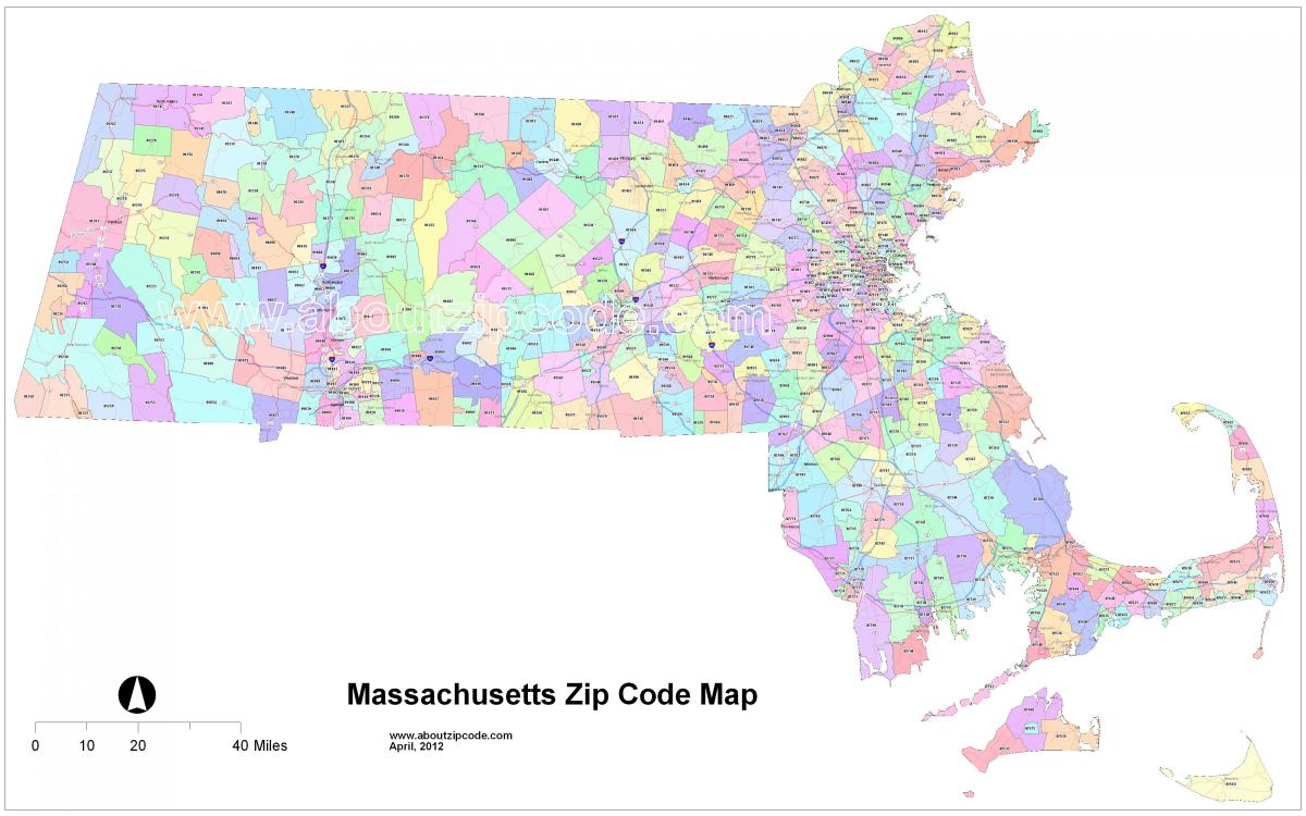 zip code map of Boston