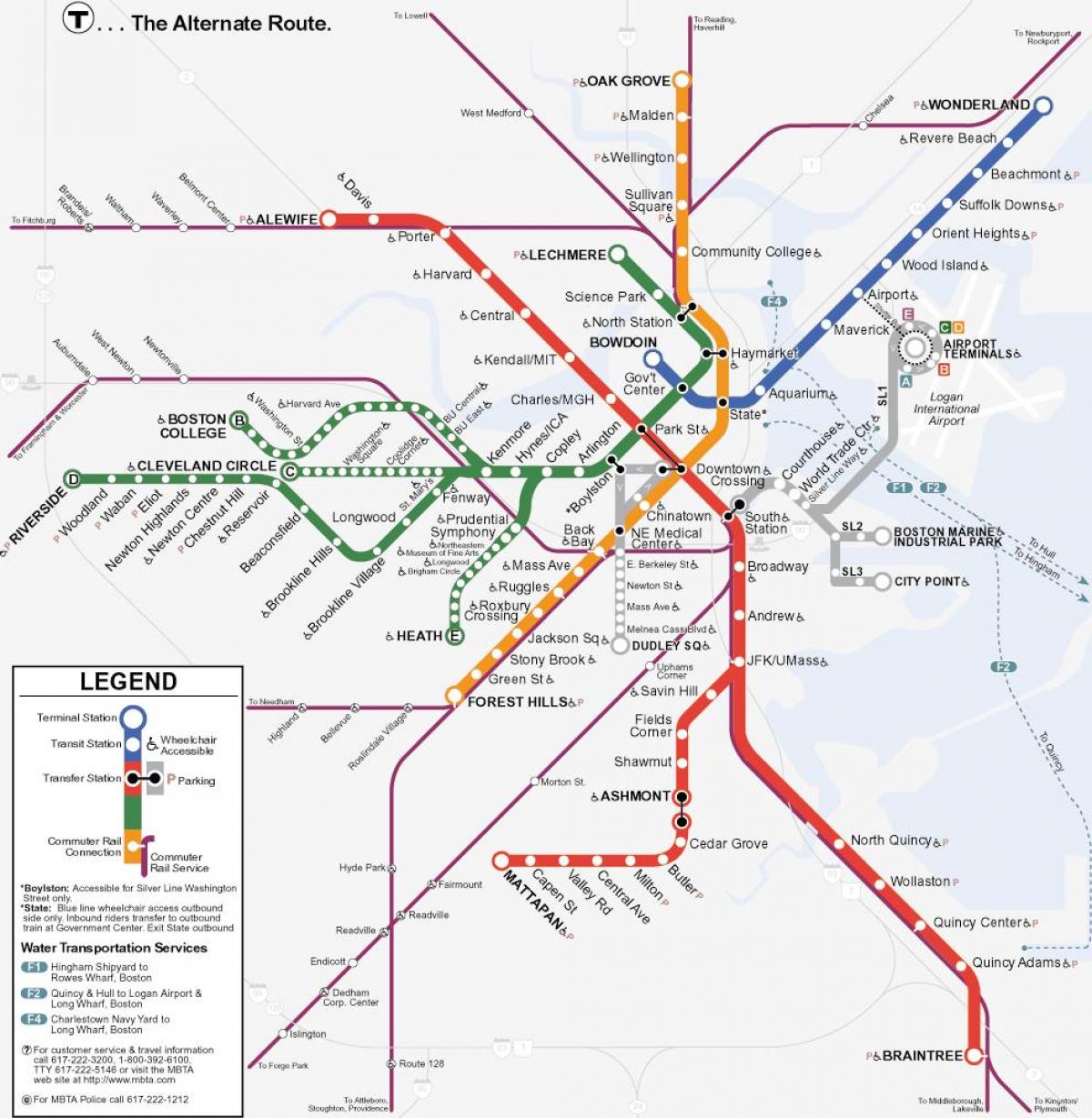 orange line Boston map