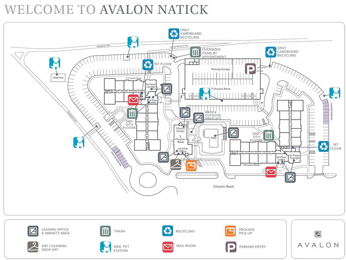 map of Natick Mall