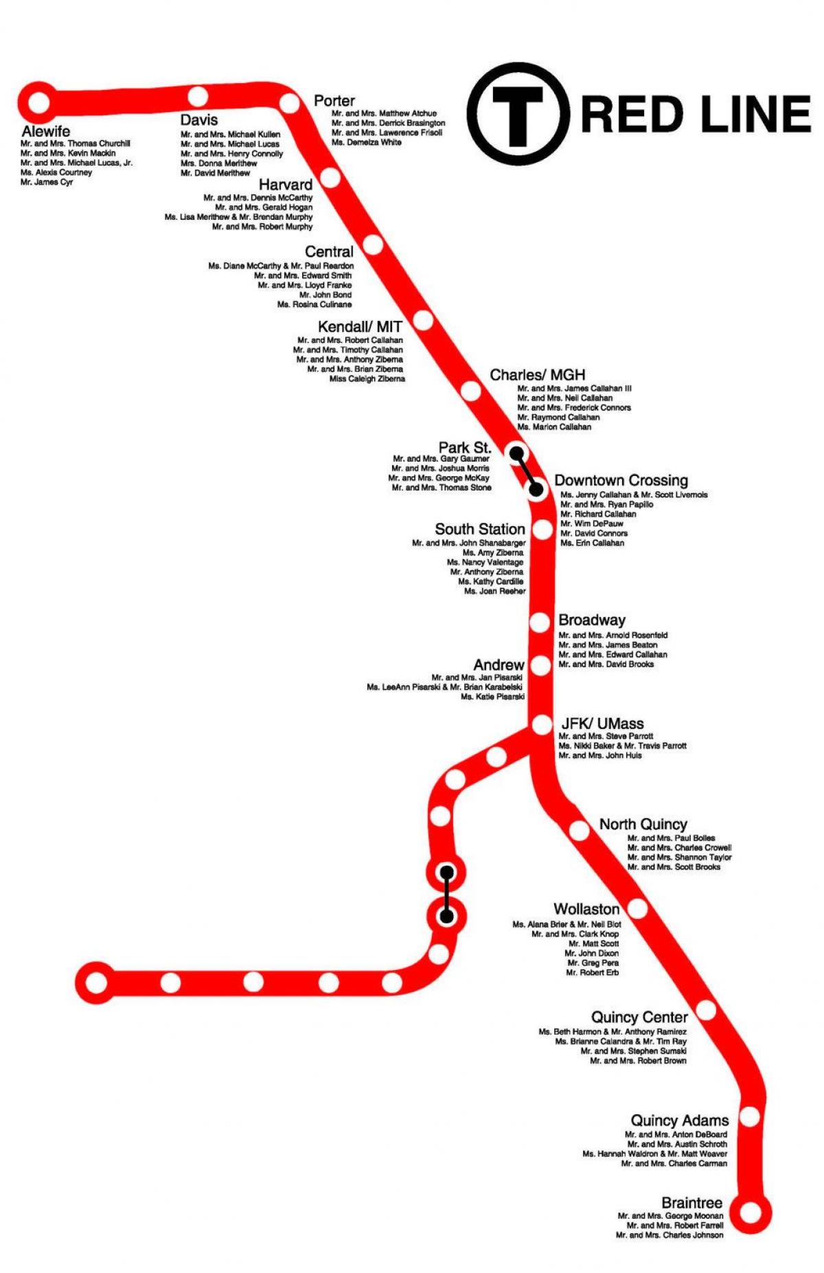 red line Boston map