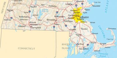 Map of Boston usa