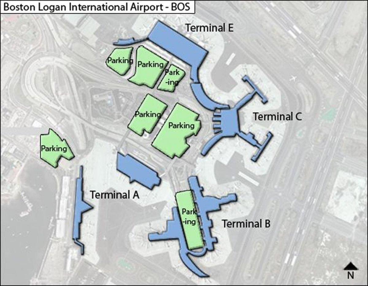 map of Boston Logan airport