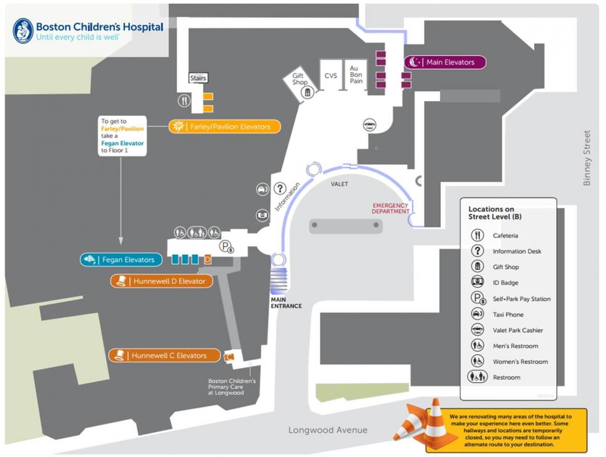 Children's Hospital Boston map