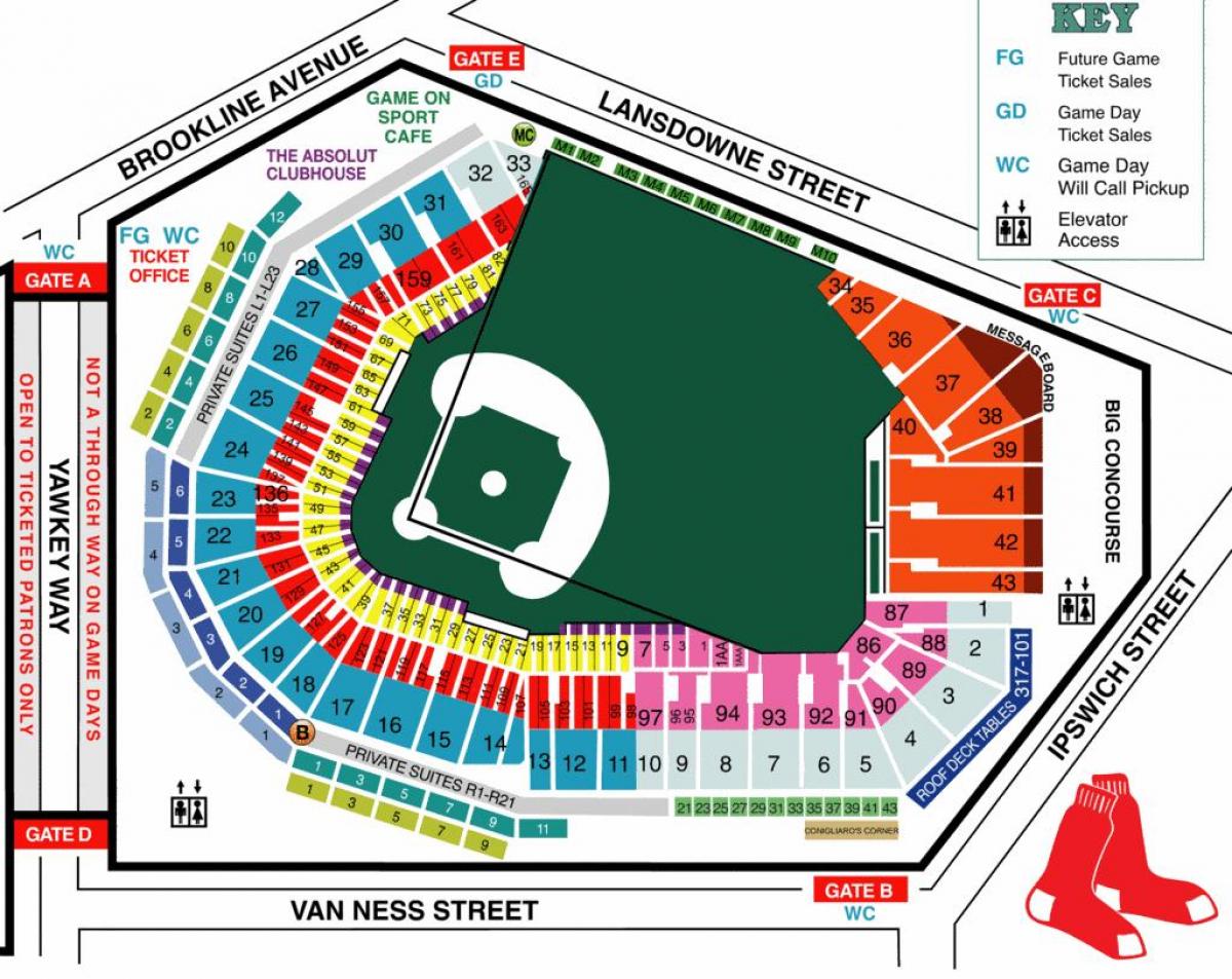 Fenway seat map