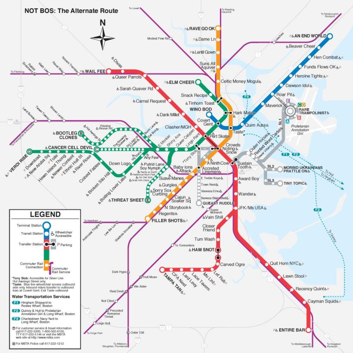 map of t map Boston