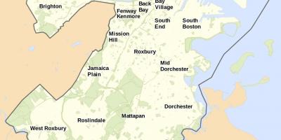 Map of Boston and surrounding area