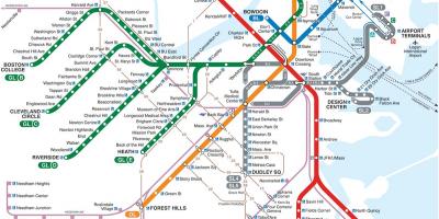 T train Boston map
