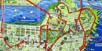 Tourist map of Boston