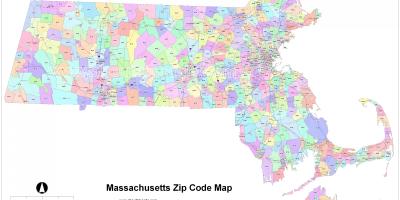 Zip code map of Boston