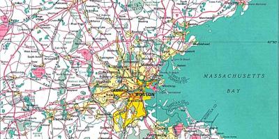 Map of greater Boston area