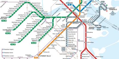 Green line map Boston