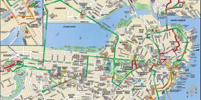 Boston hop on hop off trolley tour map