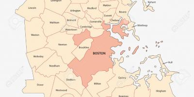 Map Boston area